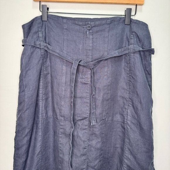 Annette Gortz for Since 1984 Grey Linen Midi Skirt Size 42 - Picture 3 of 12